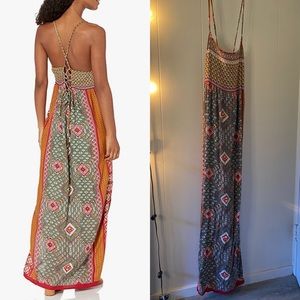 Angie pattern maxi dress